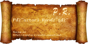 Pásztori Renátó névjegykártya