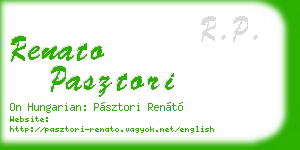 renato pasztori business card